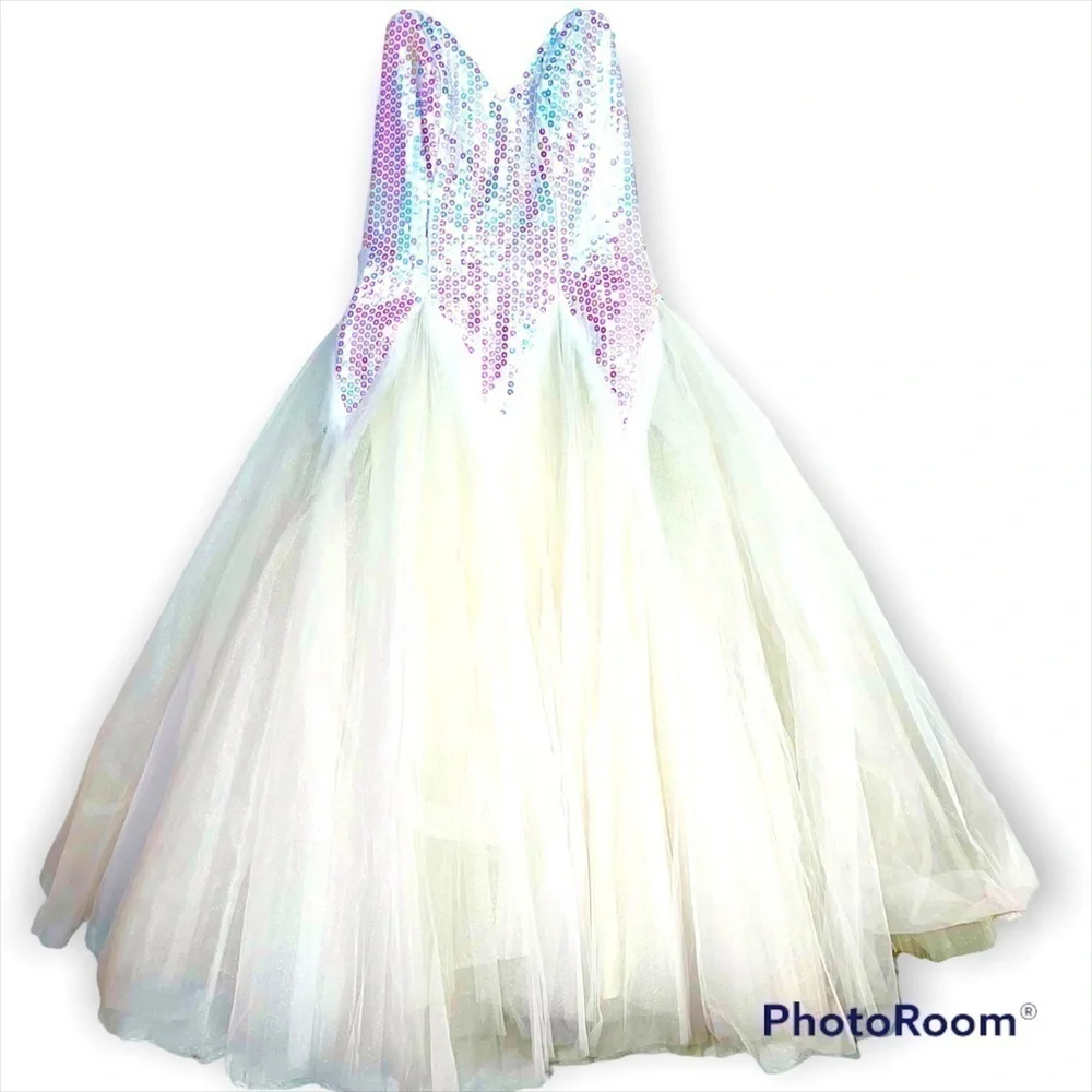 Tadashi Shoji Gown Mermaid Sequin Bustier Corset Dress